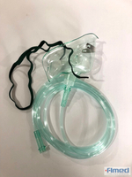 Одноразовая медицинская кислородная маска с трубкой